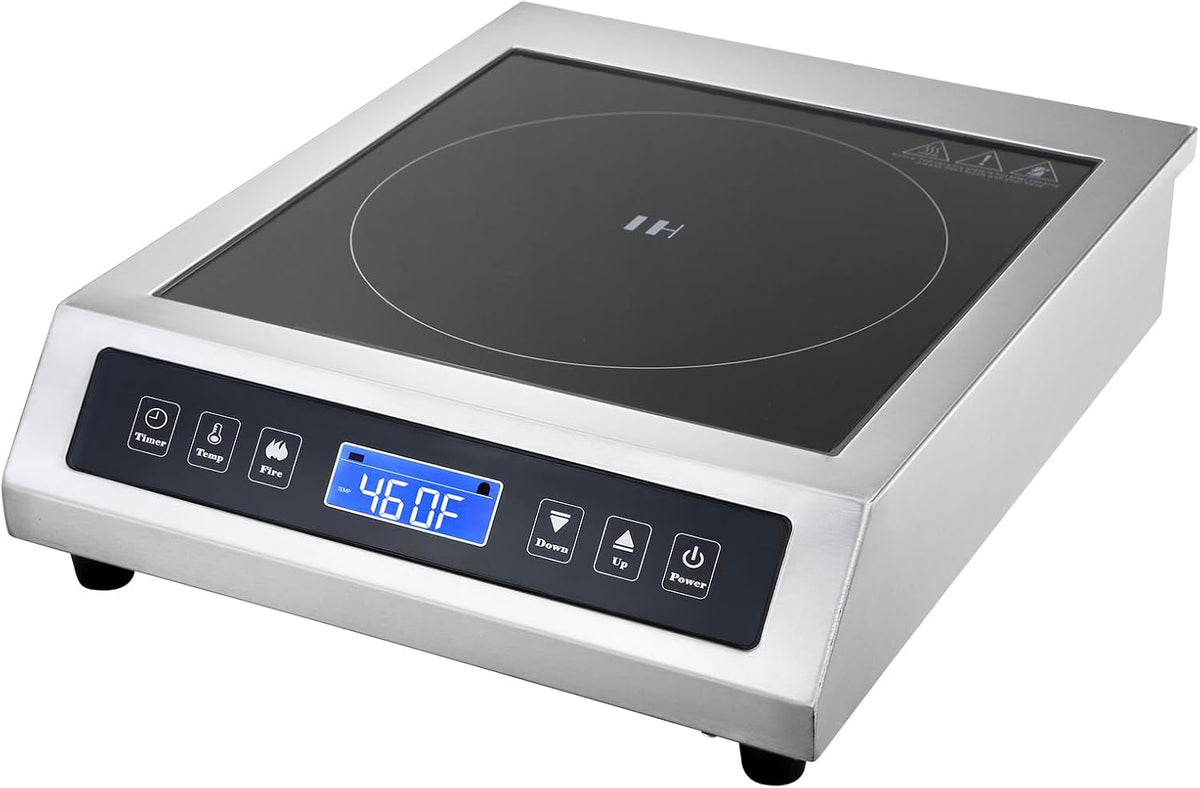 Commercial Induction Cooktop, Portable Electric Countertop Burner with Sensor Touch and LCD