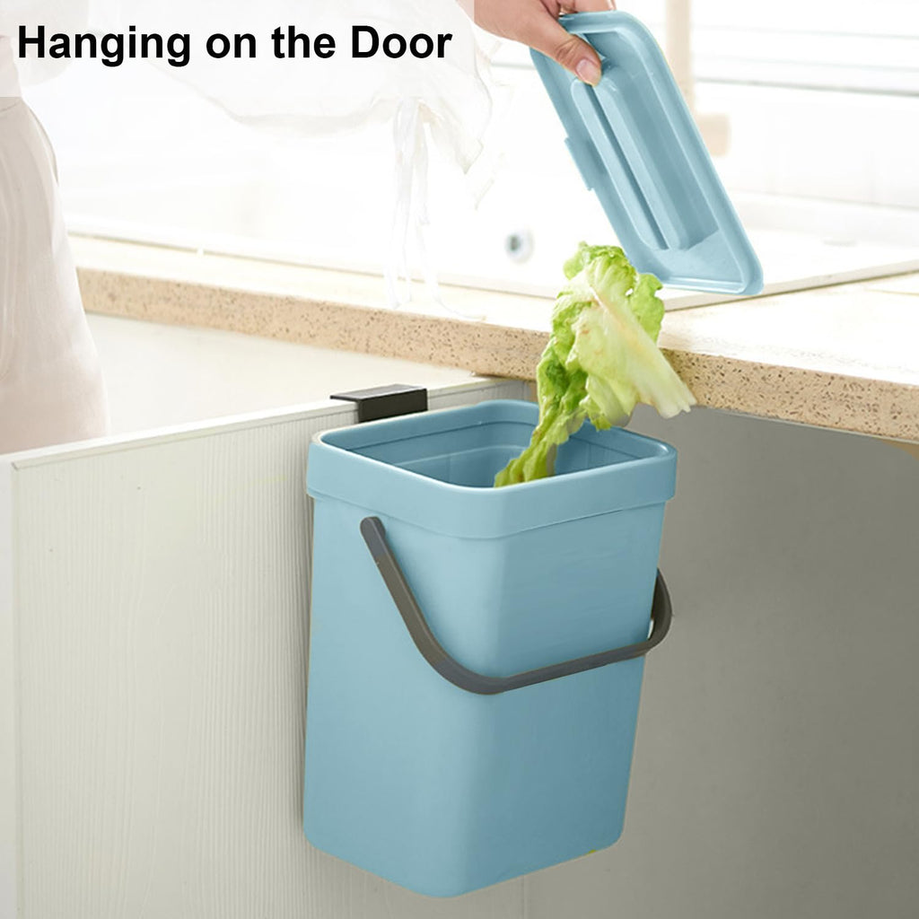 Compost Bin Kitchen, Small Compost Bin for Kitchen, Countertop Compost Bucket with Lid, Odorless Hanging Trash Can