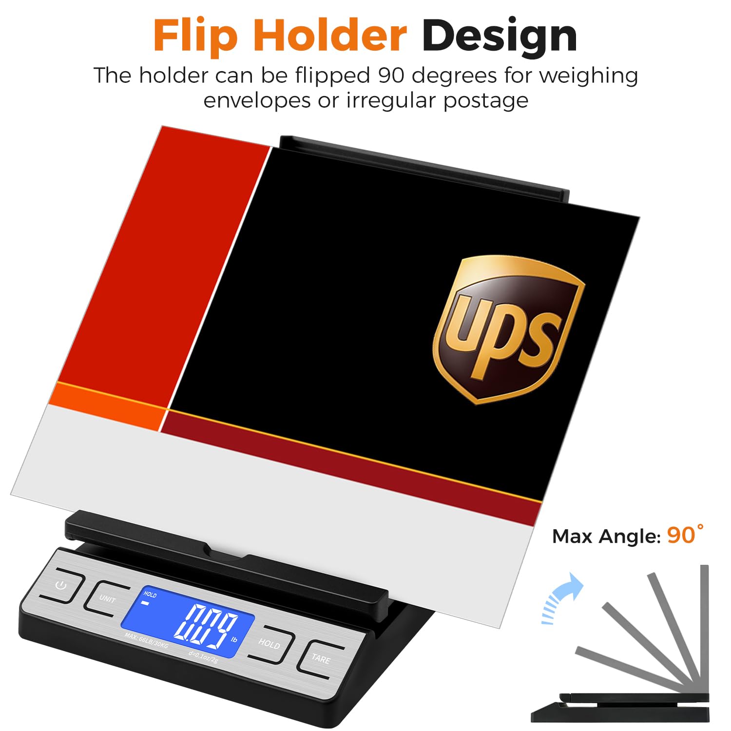 Shipping Scale,High Accuracy 0.1oz,Digital Postal Scale,Mail Scale Featuring Envelope Flip