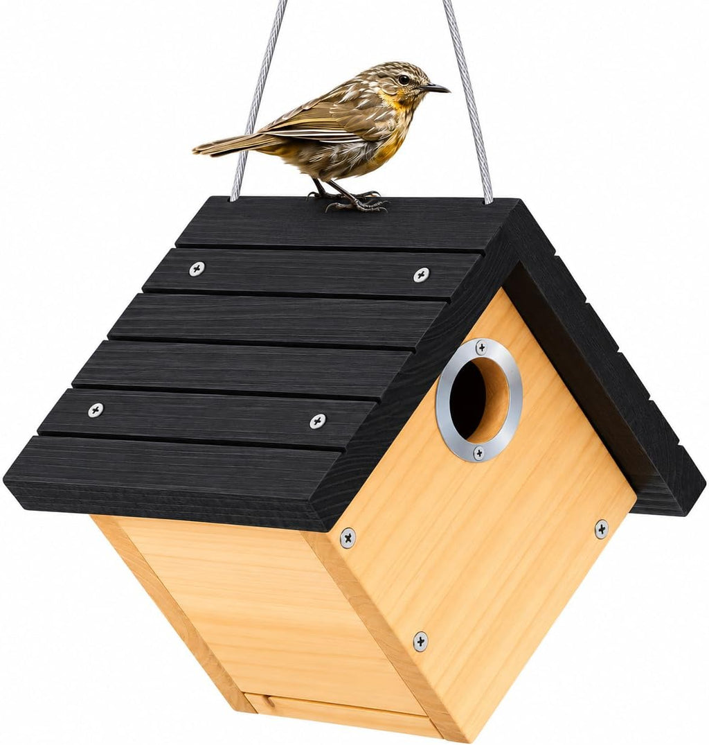 Hanging Wren Bird Houses for Outside with 1-1/8" Entrance 1 Pack