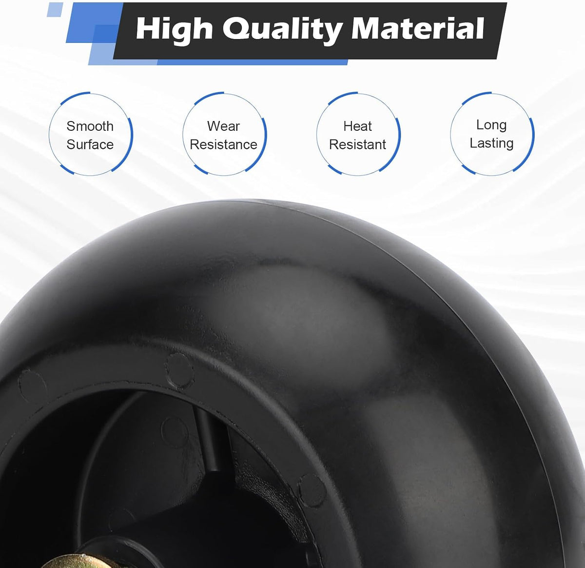 6-Pack Lawn Mower Anti-Scalp Deck Wheel Kit Fit for Bad Boy 022-5234-98 Exmark 103-3168 103-4051 103-7263 and Kubota 68-2730. Fits 5/8” bore wheels Includes hardware for Exmark Toro and more