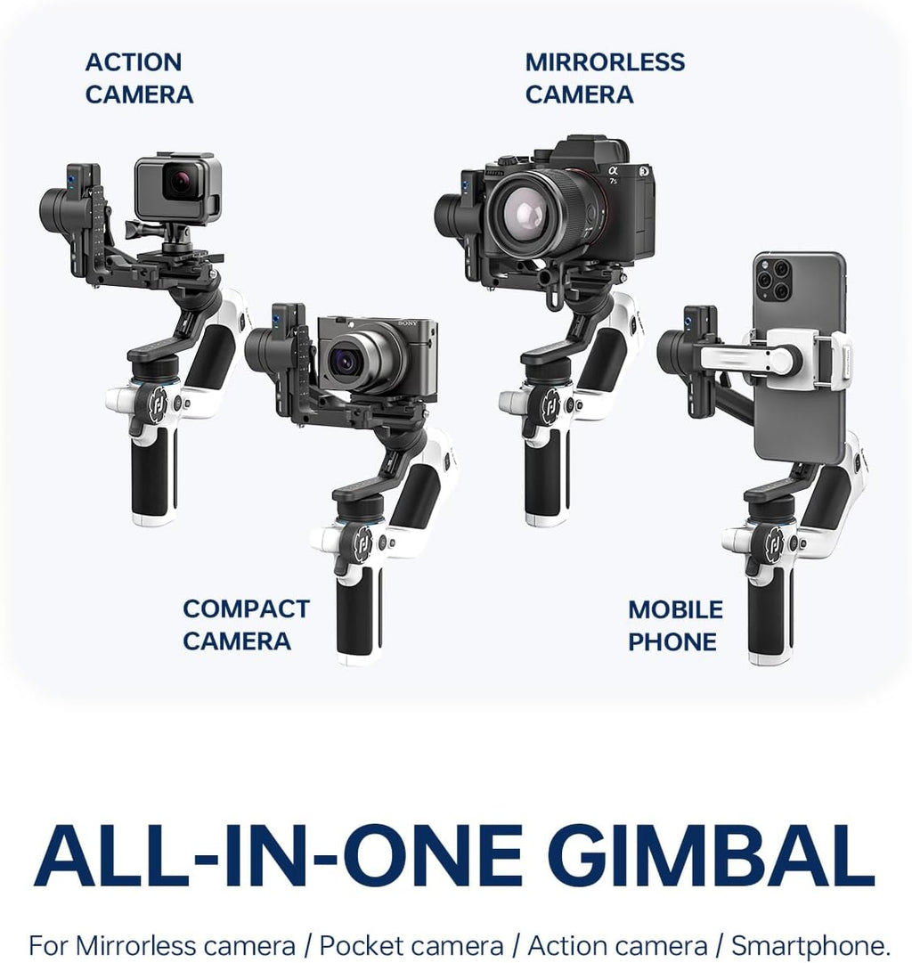 SCORP Mini 2 Combo Camera Gimbal with Built-in AI Tracking | All-in-one 3-axis gimbal with gesture control