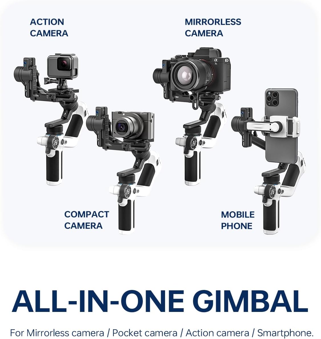SCORP Mini 2 Combo Camera Gimbal with Built-in AI Tracking | All-in-one 3-axis gimbal with gesture control