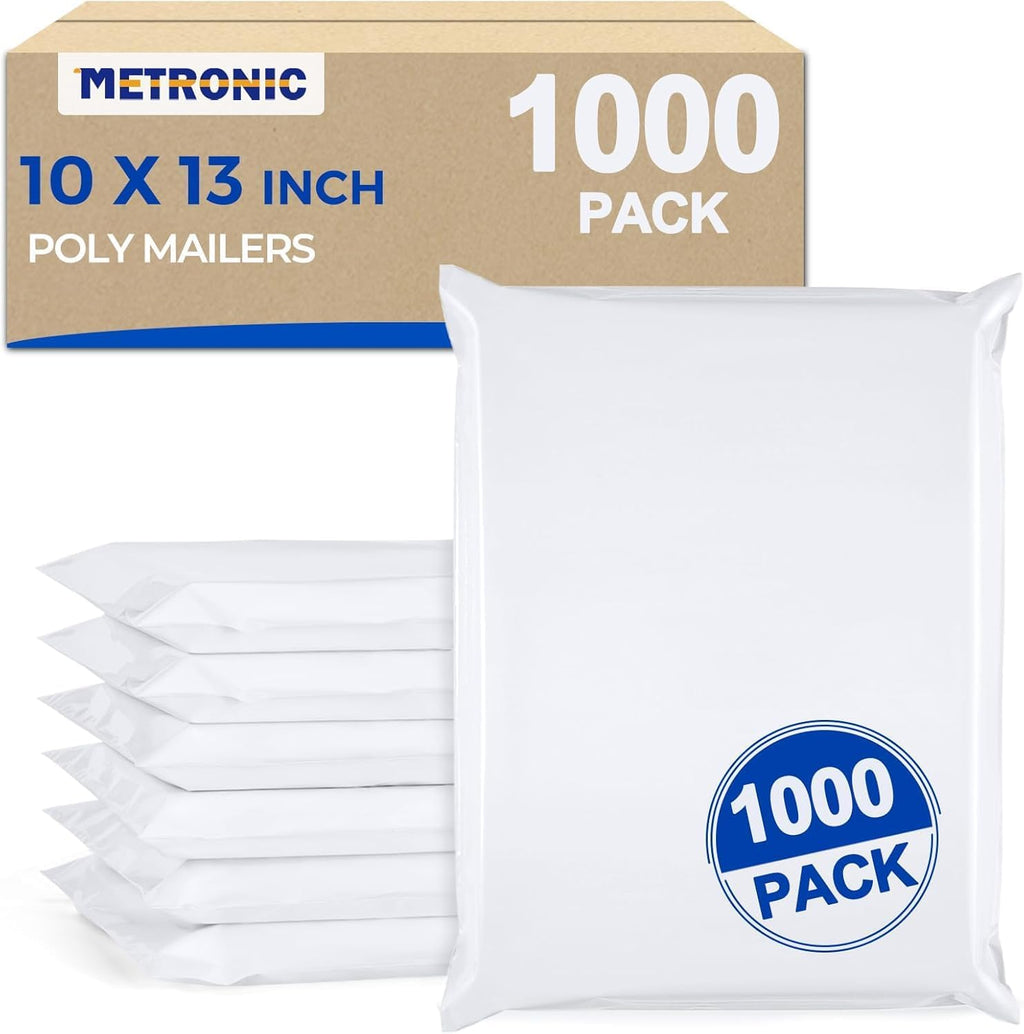 Poly Mailers 10x13 1000 Pack, Self-Seal Shipping Bags for Clothing