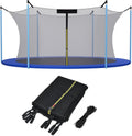 Trampoline Net, Trampoline Enclosure for 8 10 12 14 15 16Ft Round Trampoline with Double-Headed Zippers & Buckles