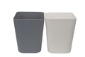 1.6 Gallon Small Trash Can Wastebasket for Kitchen Office Bathroom,Pack of 2(White+Gray)