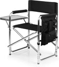 Sports Chair with Side Table and Armrest Caddy, Lightweight Aluminum Folding Outdoor Camping Chair for Adults