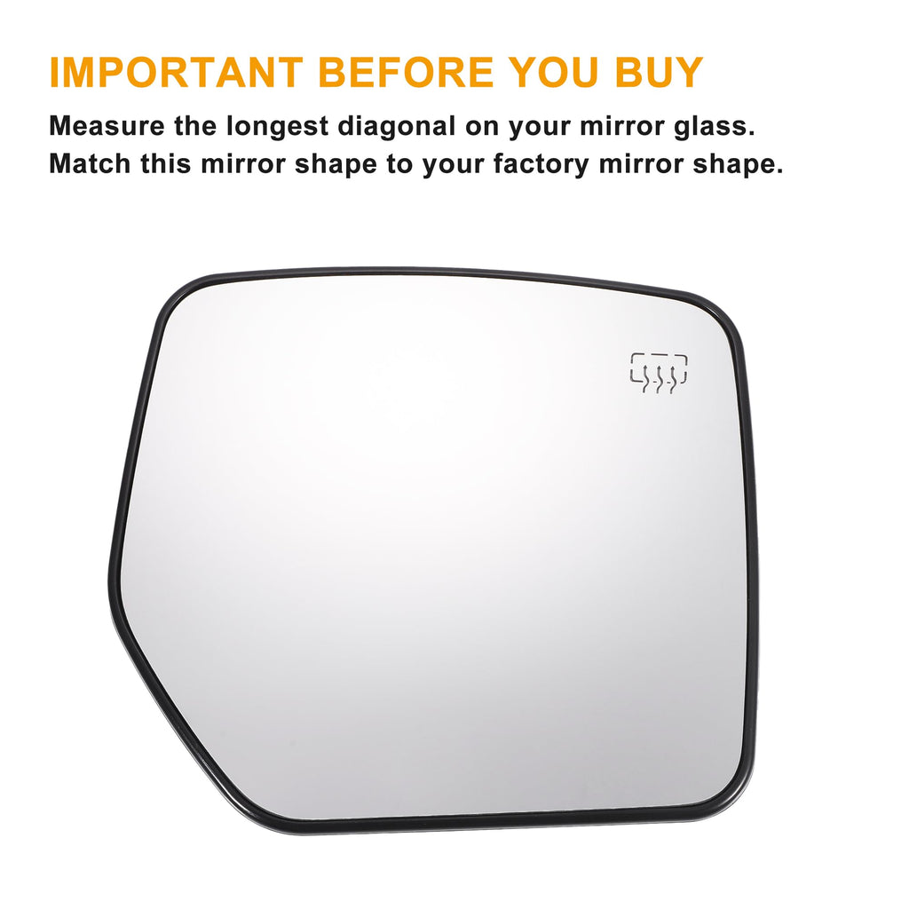 X AUTOHAUX Rearview Mirror Glass Compass for Jeep Compass Patriot 07-17