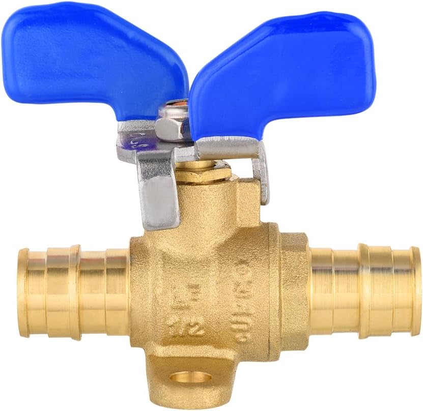 2Pcs EFIELD 1/2"Pex-A Butterfly Drop Ear Brass Ball Valve(VALVE337-2)