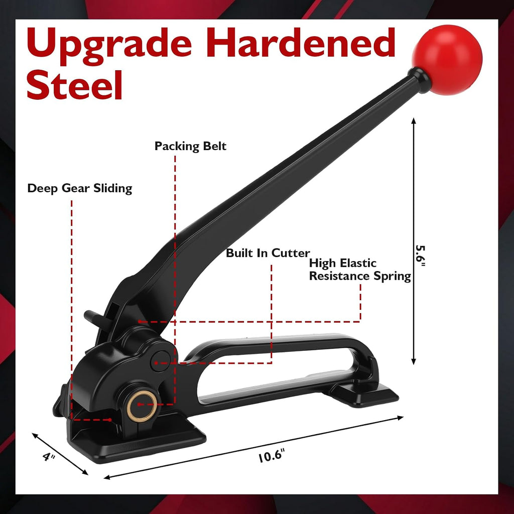 Steel Pallet Strapping Kit 1/2" X 200', 1100 lbs with Tool Set