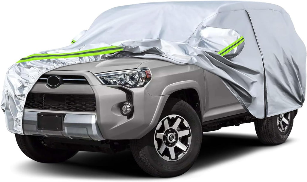 Waterproof Car Covers Replace for 2002-2024 Toyota 4Runner, 6 Layers Sliver All Weather Custom-fit Car Cover with