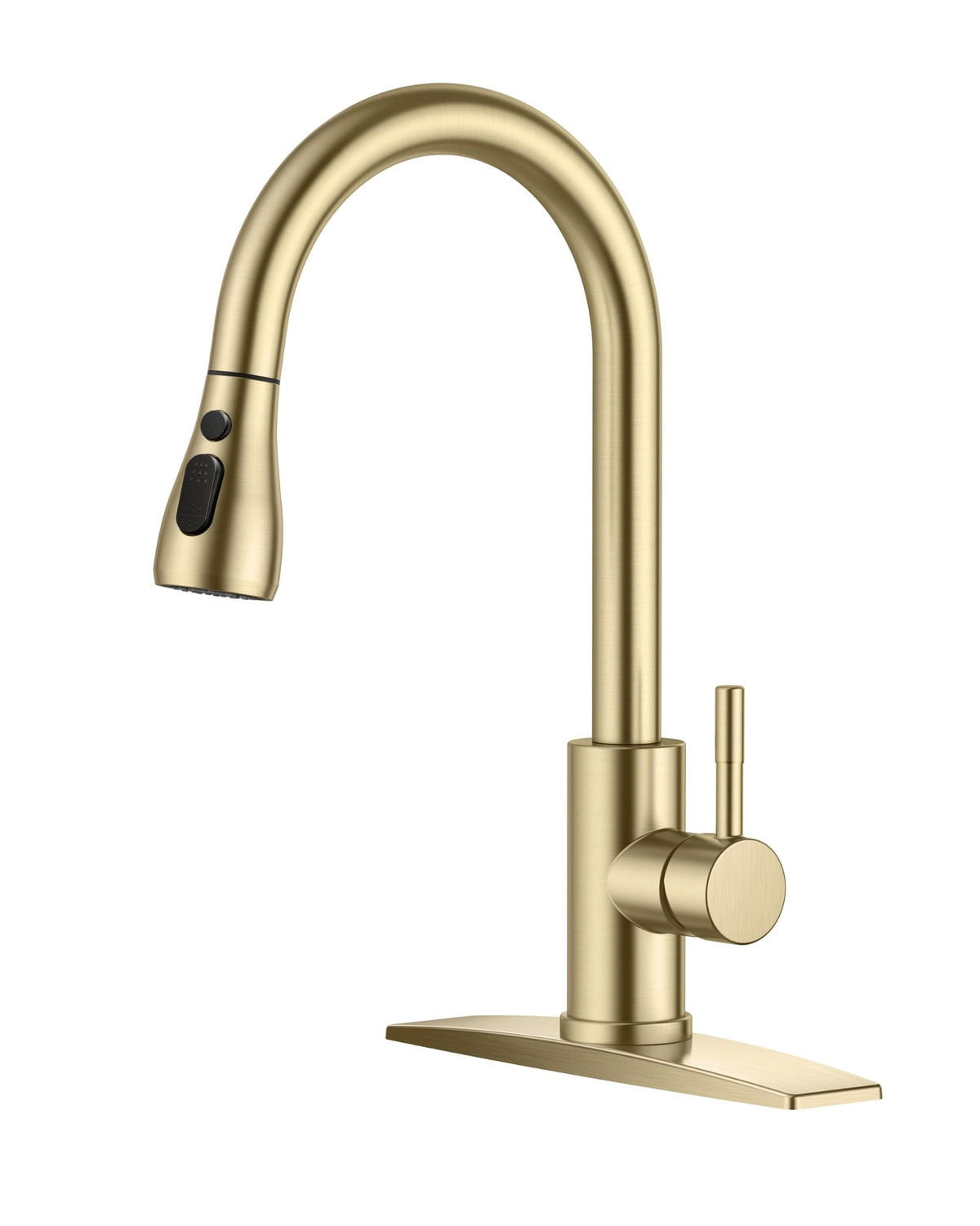 Gold Kitchen Faucet with Pull Down Sprayer, Stainless Steel