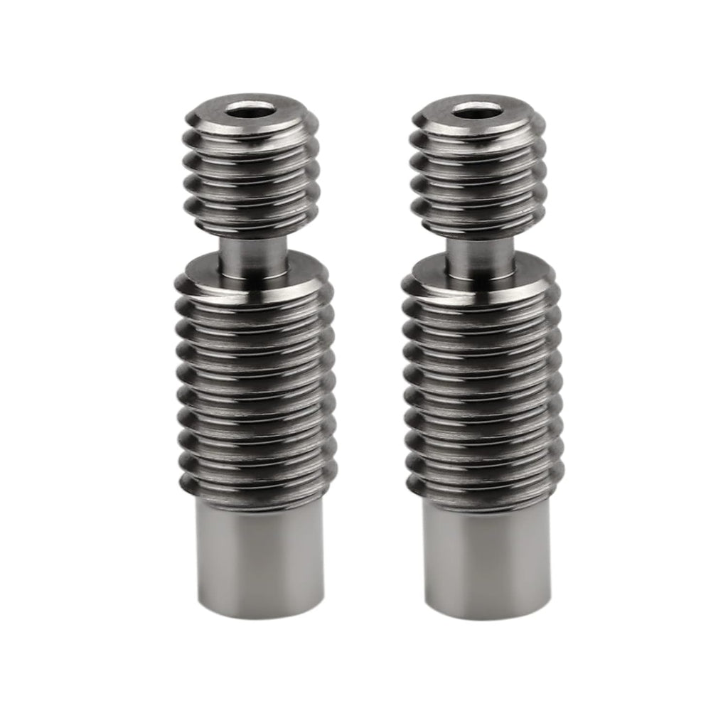 Pack of 2pcs 3D Printer Super Smooth Titanium Alloy Heat Break All Metal Thermal Barrel Feeding Tube Heatbreak Throat