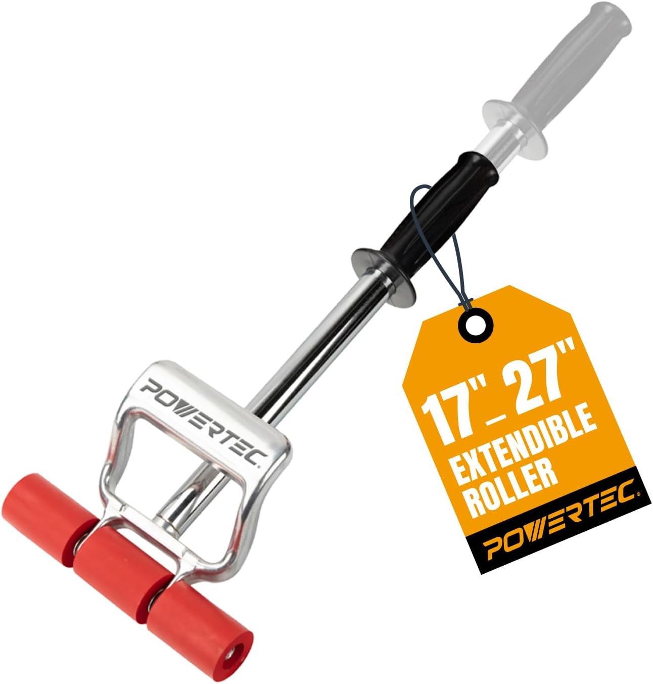 Extendable Floor and Wall Roller for Vinyl Flooring, Tile & Linoleum Roller with Extendable 17" to 27" Handle, 7.5"