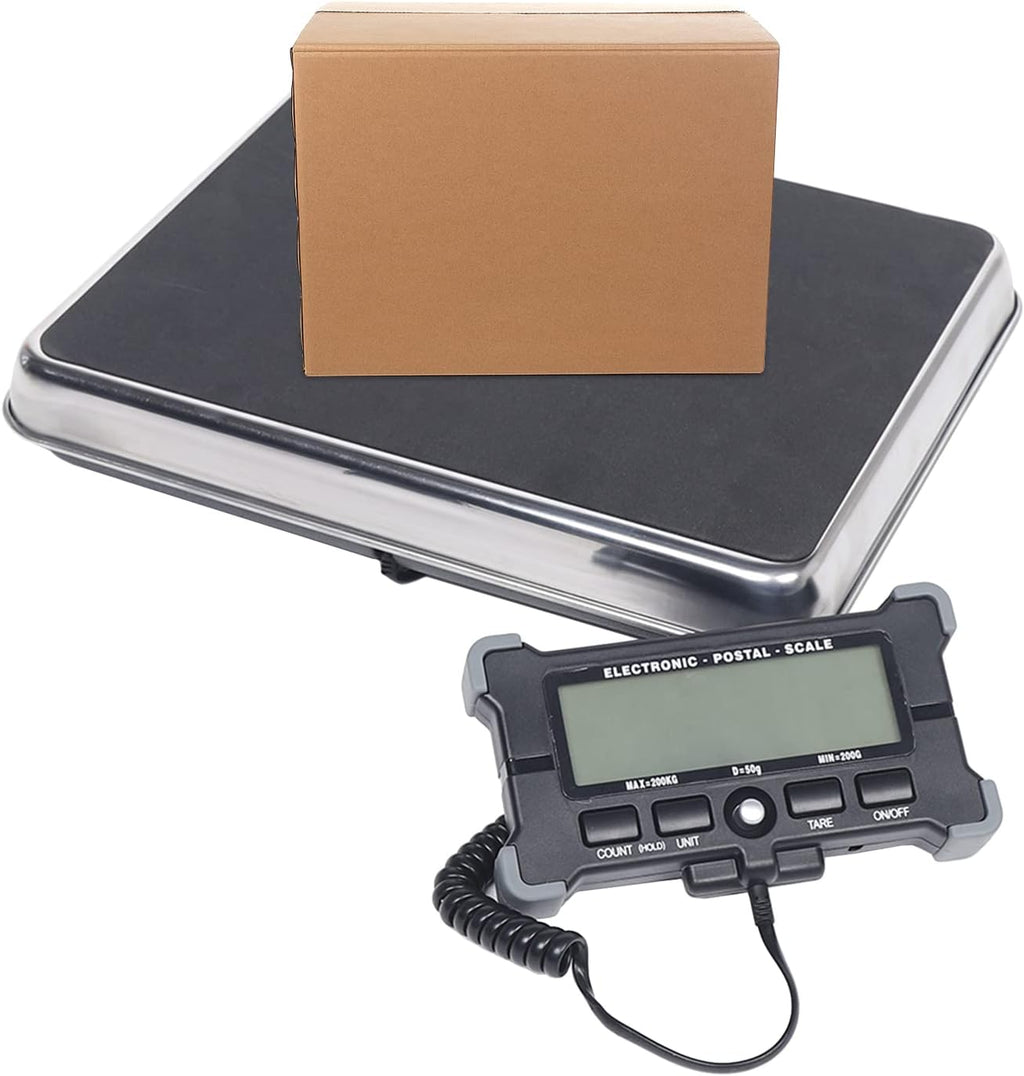 440lb Digital Shipping and Postal Scale, with Heavy Duty Stainless Steel Large Platform, Industrial Floor Scale 2 AAA