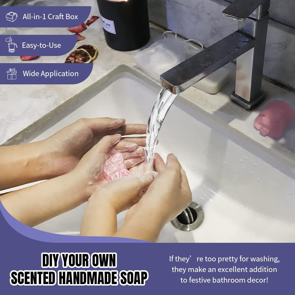 Fast METL Soap Making Kit with Electronic Hot Plate, Basic DIY Soap Making Supplies Including 1.1 lb Glycerin Soap