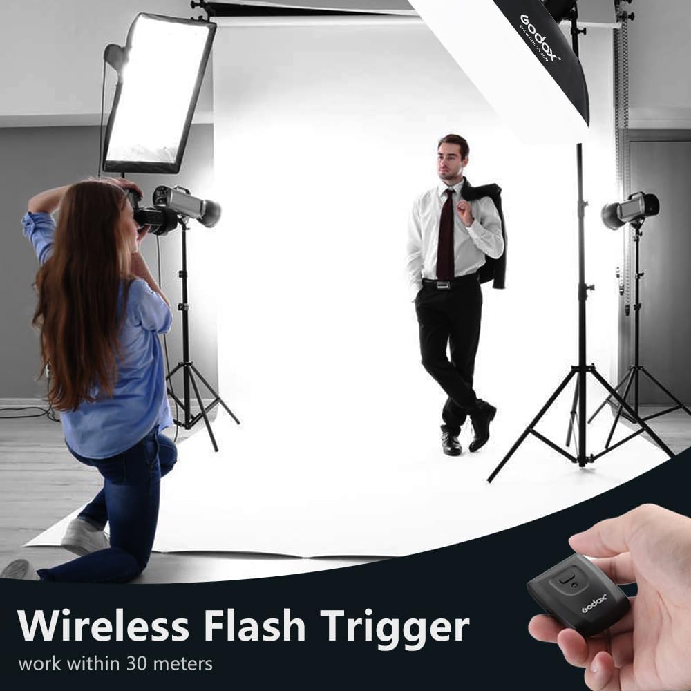 Professional Studio Flash Kit for Photography, Strobe Lights Softbox Lighting Kit, 2x180W 5600K Compact Monolights