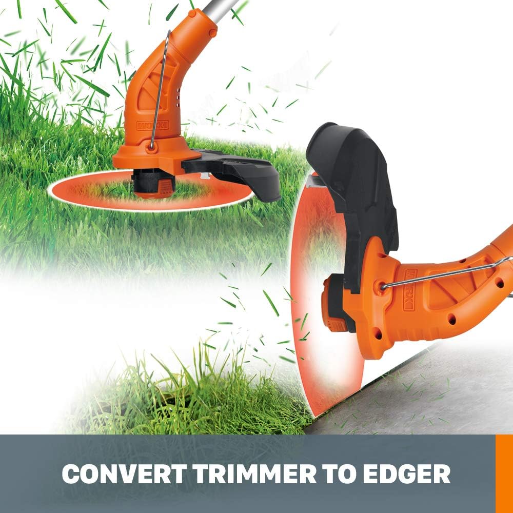 20V 10" 2-in-1 Cordless String Trimmer & Lawn Edger for Yard, WG154 | Auto Feed, Lightweight at Only 4.2 LBS, for