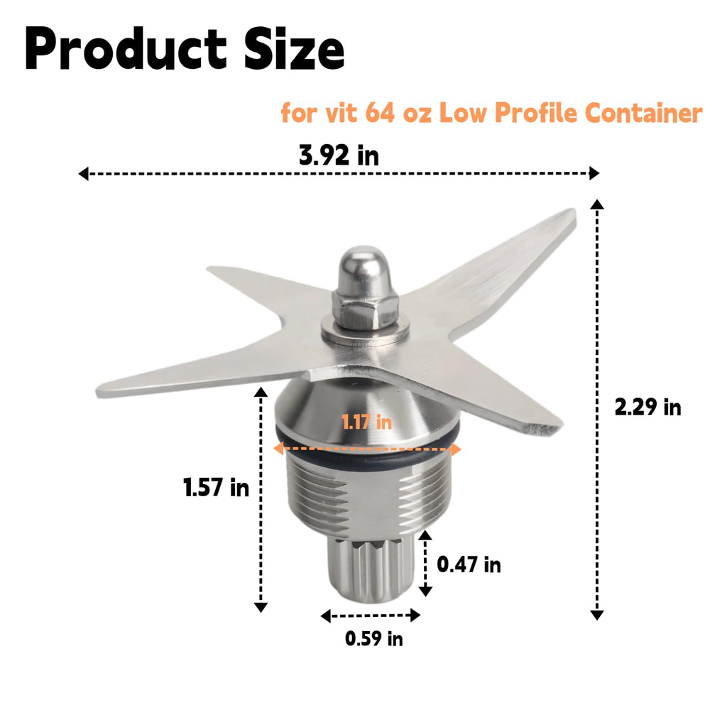 105733 Blade for Vitamix 64oz Low Profile Container, Fits 750 7500 5300 A2500