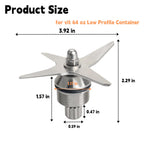 105733 Blade for Vitamix 64oz Low Profile Container, Fits 750 7500 5300 A2500