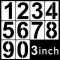 DXCYZ 3 Inch Tall Number Stencils Kit 0-9 Address Number Stencil, 10PCS Reusable Plastic Painting Number Templates