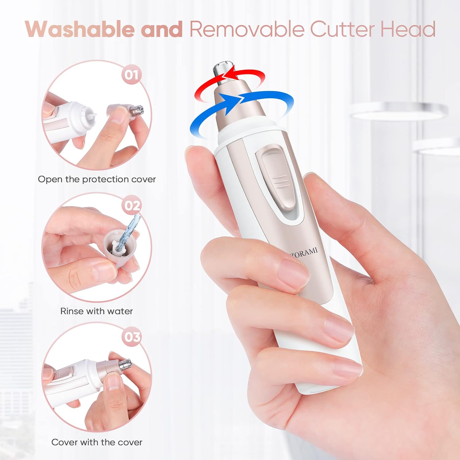Ear and Nose Hair Trimmer Clipper - 2026 Professional Painless Eyebrow & Facial Hair Trimmer for Men Women