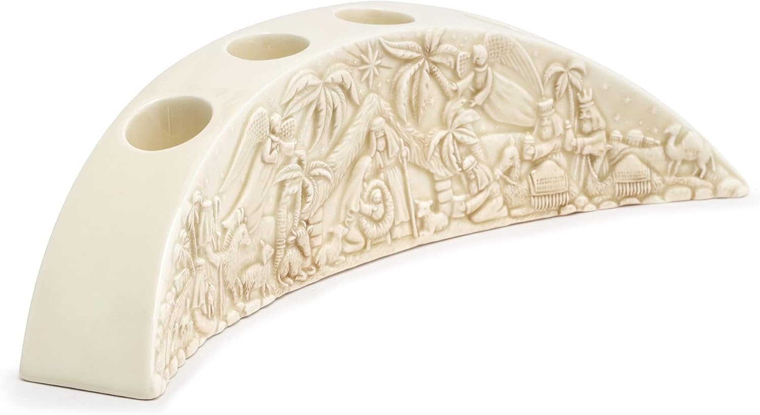 Nativity Christmas Advent Candle Holder Set, 12.25 x 3.25 in