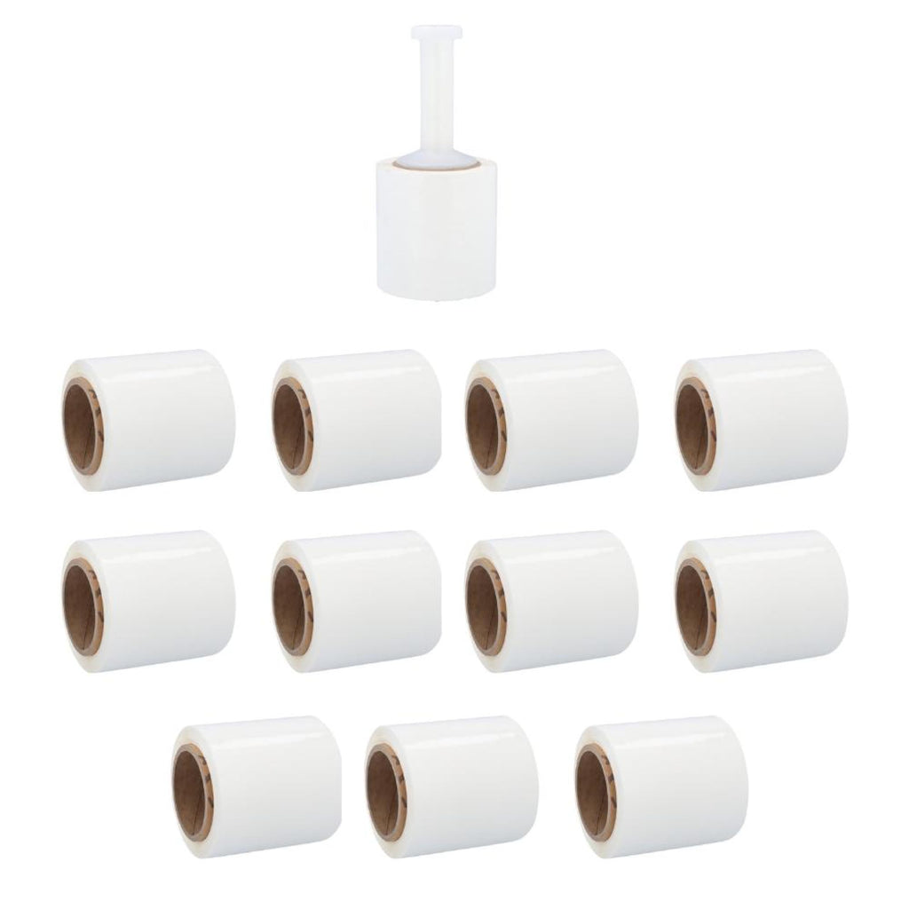 White Stretch Wrap, 12 Pack, 5 Inch, 1000 Feet/Roll