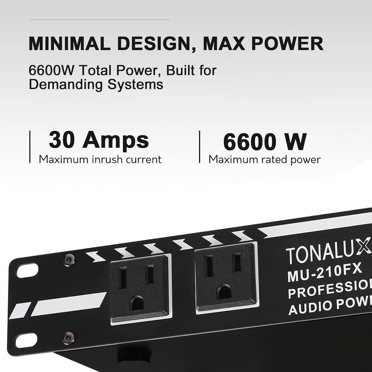 Power Conditioner for Audio Equipment, 10 Outlets 30A Rack Mount Audio Digital Pro Power Supply Controller Regulator