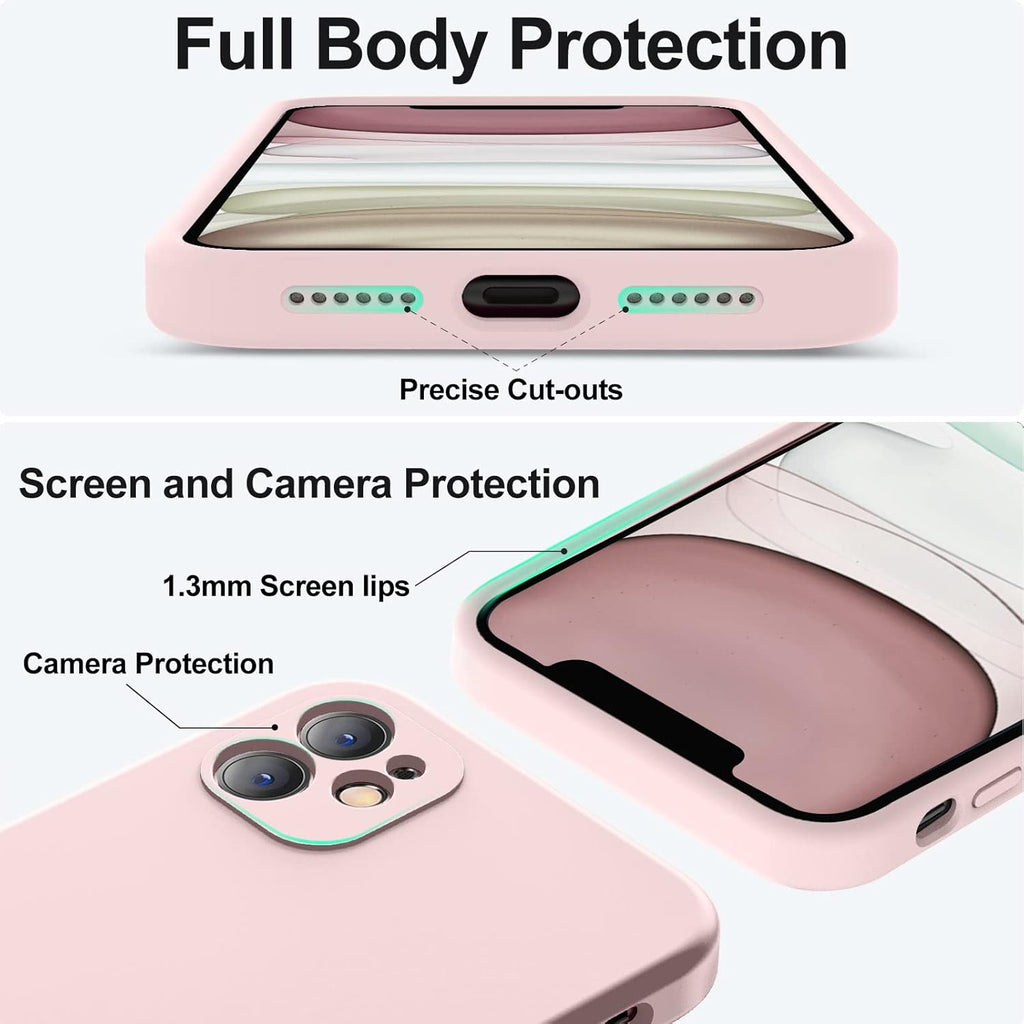 Compatible with iPhone 11 Case, Upgraded Liquid Silicone with [Flat Edges] [Camera Protection] [Soft Anti-Scratch