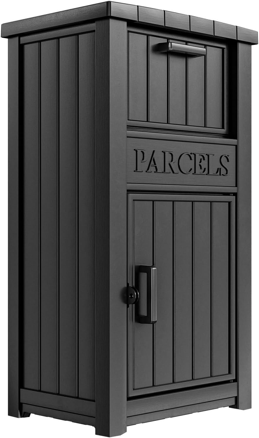 Package Delivery Box for Outside, Large Parcel Drop Box with Lockable Secure, Waterproof and Anti-Theft Storage for
