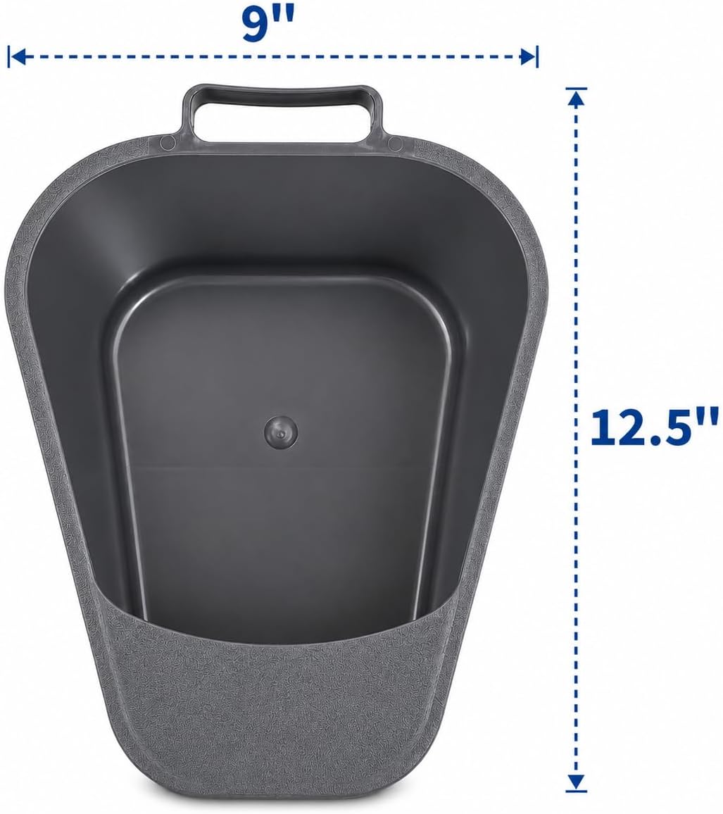 Fracture Bedpan, Plastic Bed Pan with Handle & Spill Guard, 1 Pack