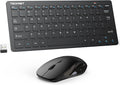 Wireless Keyboard and Mouse Combo, 2.4G Mini Cordless Computer Keyboard and Mouse Set, Silent Adjustable 1600 DPI