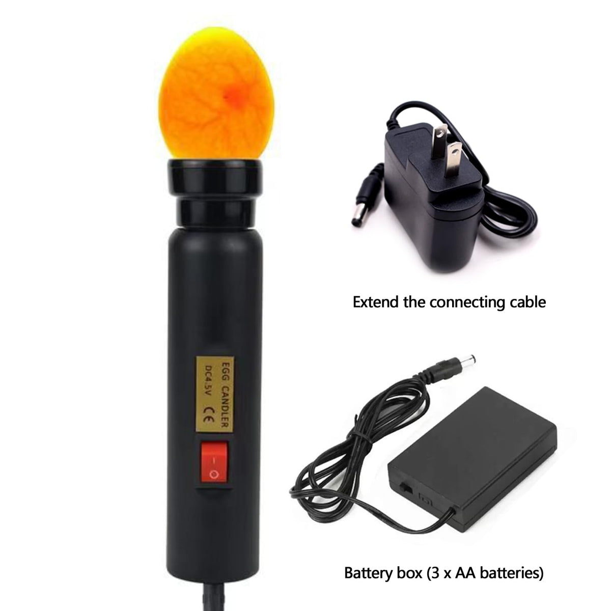 High Intensity Cool LED Egg Hatching Test Light Rechargeable Egg Candler Tester Egg Inspection Tool