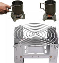 Emergency Stove 3.8x3x0.8'' Thickened Foldable Camping Stove with Copper Rivets Portable Camp Stove with Adjustable