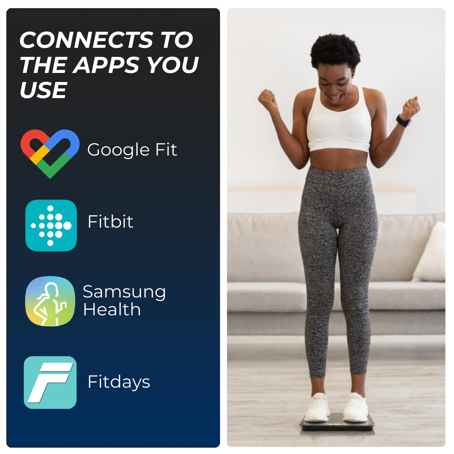COUNTO Smart Scale- Digital Scale Measuring Body Parameters| Smart Bluetooth Body Fat Measurement Device, Body