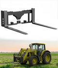 48" Fork Blades Skid Steer Pallet Fork Frame Attachment with | 3 Hay Spear Sleeves, 4000 Lbs 45" Pallet Fork Frame