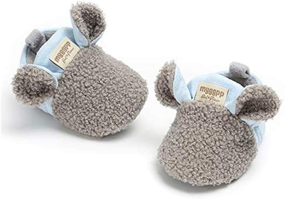 Baby Boys Girls Soft Plush Slippers Animal Boots Toddler Infant Crib Shoes Winter House Shoes