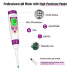 pH Meter for Food Fermentation, Spear pH Probe for Canning Salsa