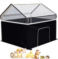 Small Animal Playpen Pet Cage Tent Chicken Brooder Guinea Pig Cages with Detachable Kitten Playpen Enclosed