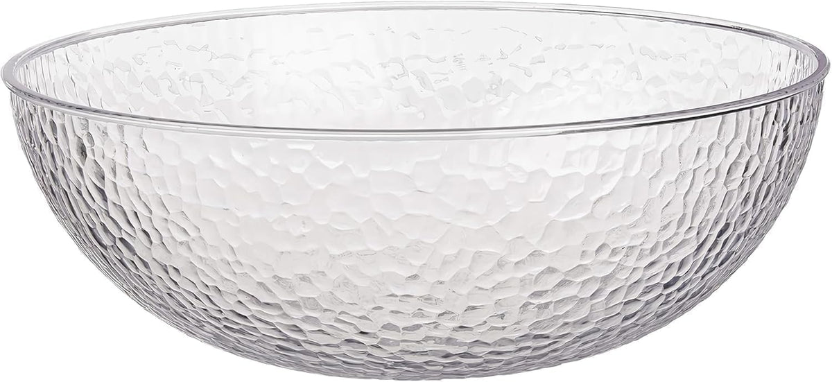 Lillian Collection Hammered Plastic Serving Bowl - 15", Clear, 1 Pc