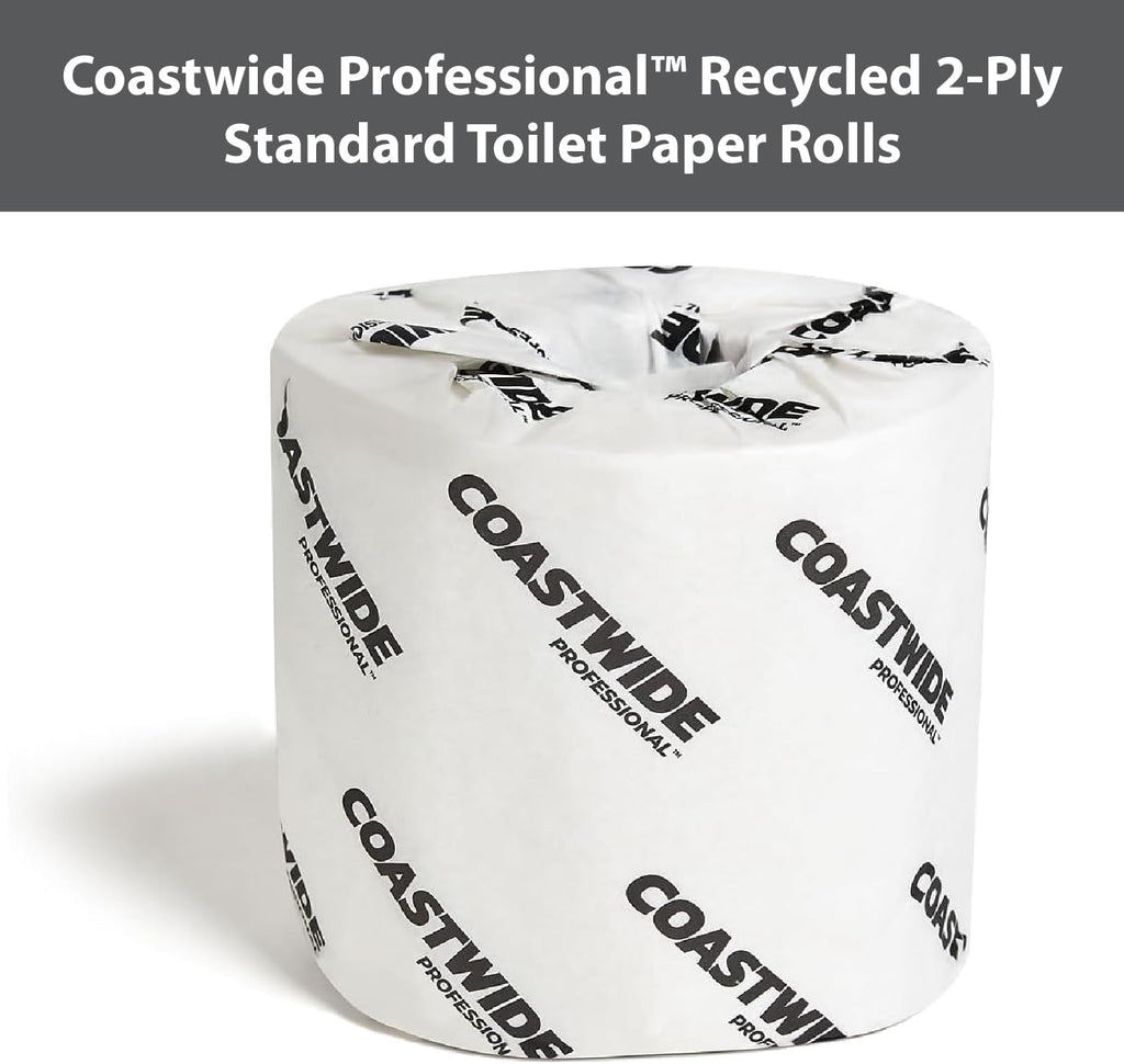 Professional Recycled Toilet Paper, 2-Ply, White, 48 Rolls