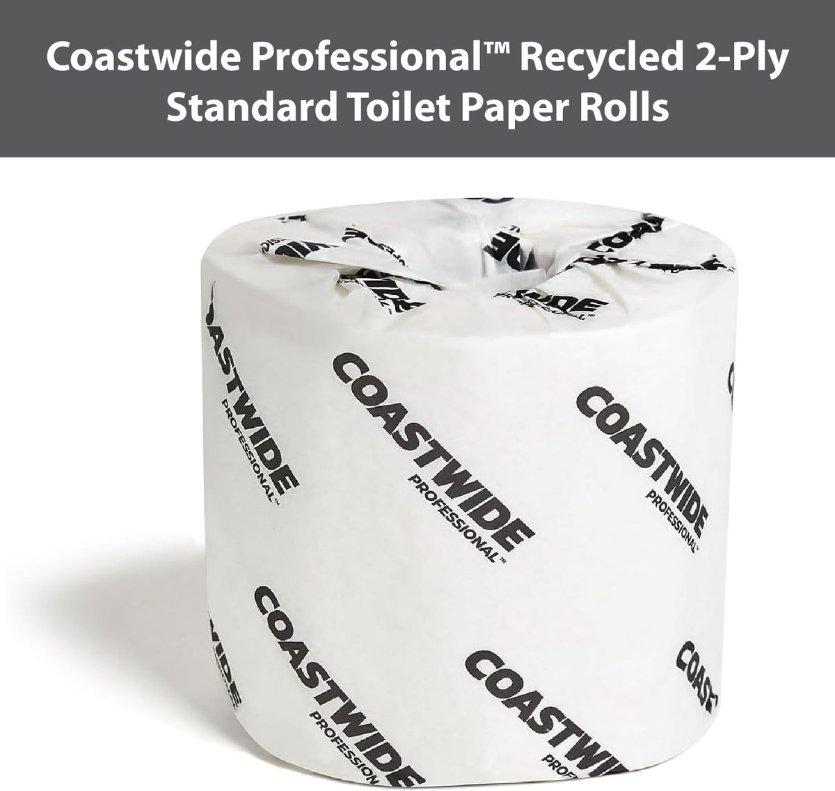 Professional Recycled Toilet Paper, 2-Ply, White, 48 Rolls