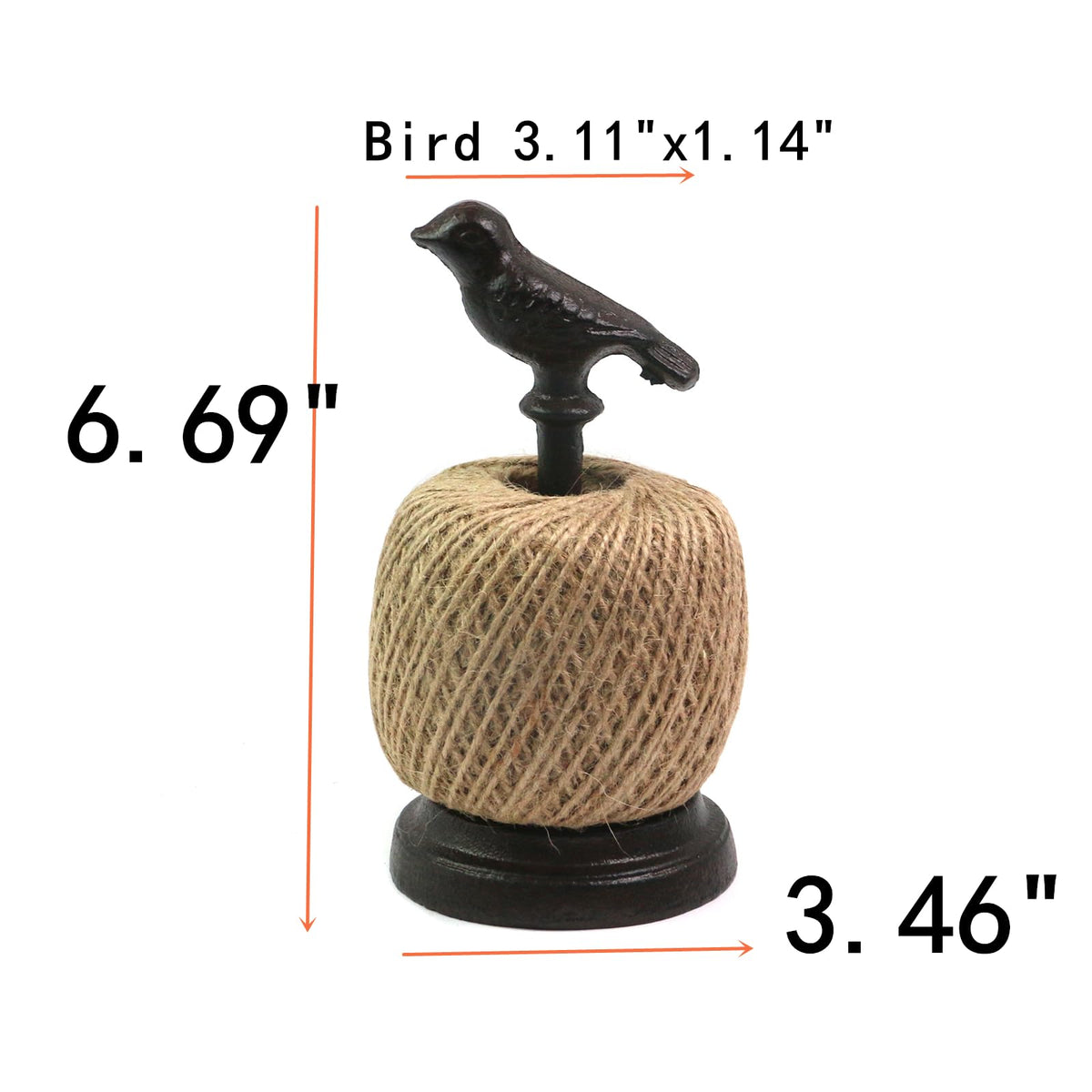 6.69" Natural Twine String & Rope Rack Casting Jute Twine Spool
