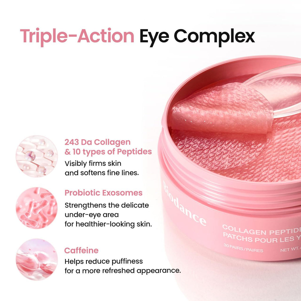 Collagen Peptide Eye Patches, Anti Wrinkle & Smile Line Patches for Face, Under Eye Mask for Fine Lines & Eye Bags