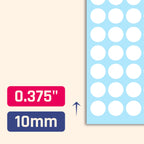 15,000 Pack - 0.375" Round Dot Stickers Labels - White