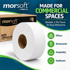 Universal Jumbo Roll Toilet Paper, White, 2-Ply, 625 Ft, 12 Rolls