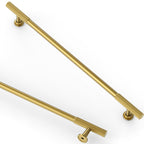 10 Pack 10 inch Vibrant Brushed Moderne Brass Cabinet Pulls