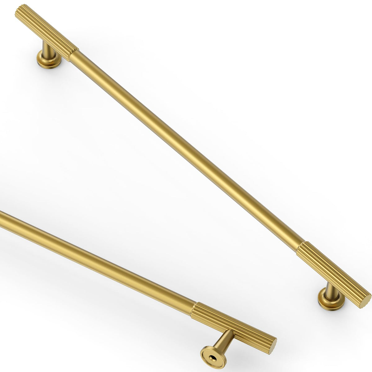 10 Pack 10 inch Vibrant Brushed Moderne Brass Cabinet Pulls