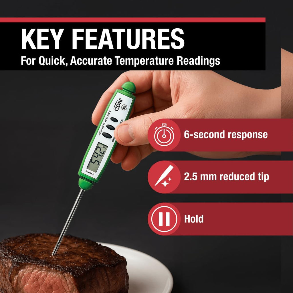 ProAccurate Instant Read Digital Pocket Thermometer with 2.75" Stainless Steel Tip for Accurate Temperature